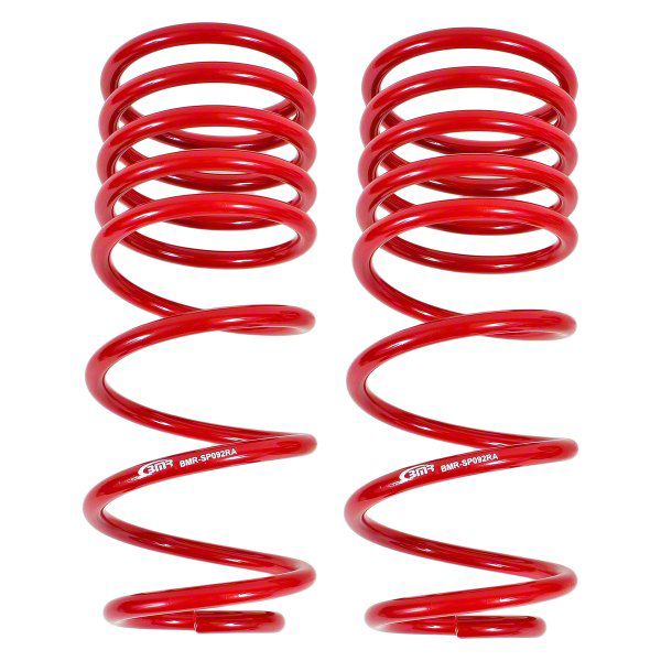 BMR Camaro Rear Lowering Springs; Handling Version; Red BMR-SP092R (93 ...