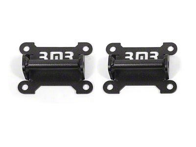 BMR Solid Engine Side Motor Mount Kit; Black Hammertone (98-02 5.7L Camaro)