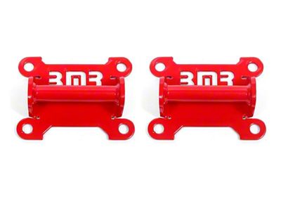 BMR Solid Engine Side Motor Mount Kit; Red (98-02 5.7L Camaro)