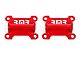 BMR Solid Engine Side Motor Mount Kit; Red (98-02 5.7L Camaro)