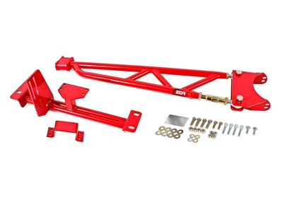 BMR Tunnel Mounted Torque Arm without Driveshaft Safety Loop; Red (93-02 Camaro w/ Stock Exahust)