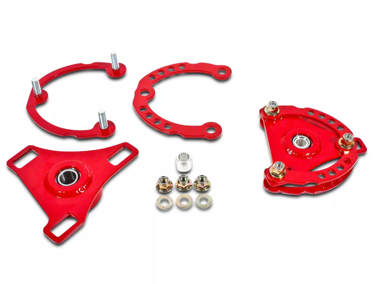 BMR Mustang Caster Camber Plates; Red BMR-CP001R (15-24 Mustang