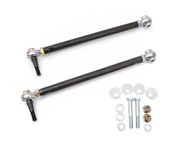 BMR Toe Rods for 15-Inch Wheel Conversion Kit; Black Anodized (14-19 Corvette C7 w/ 15-Inch Wheels)