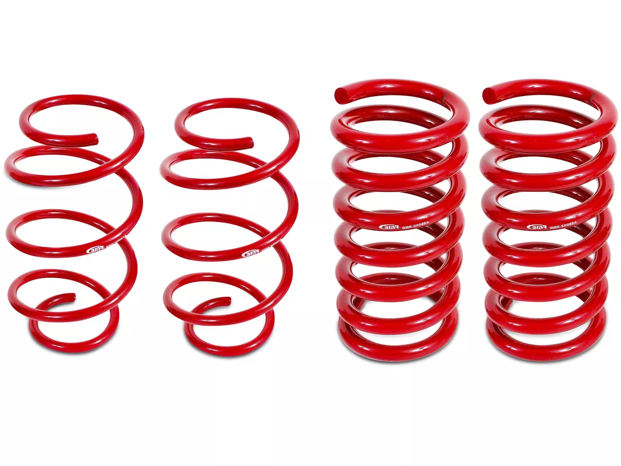 BMR Lowering Springs; Drag Version; Red (15-25 Mustang w/o MagneRide)