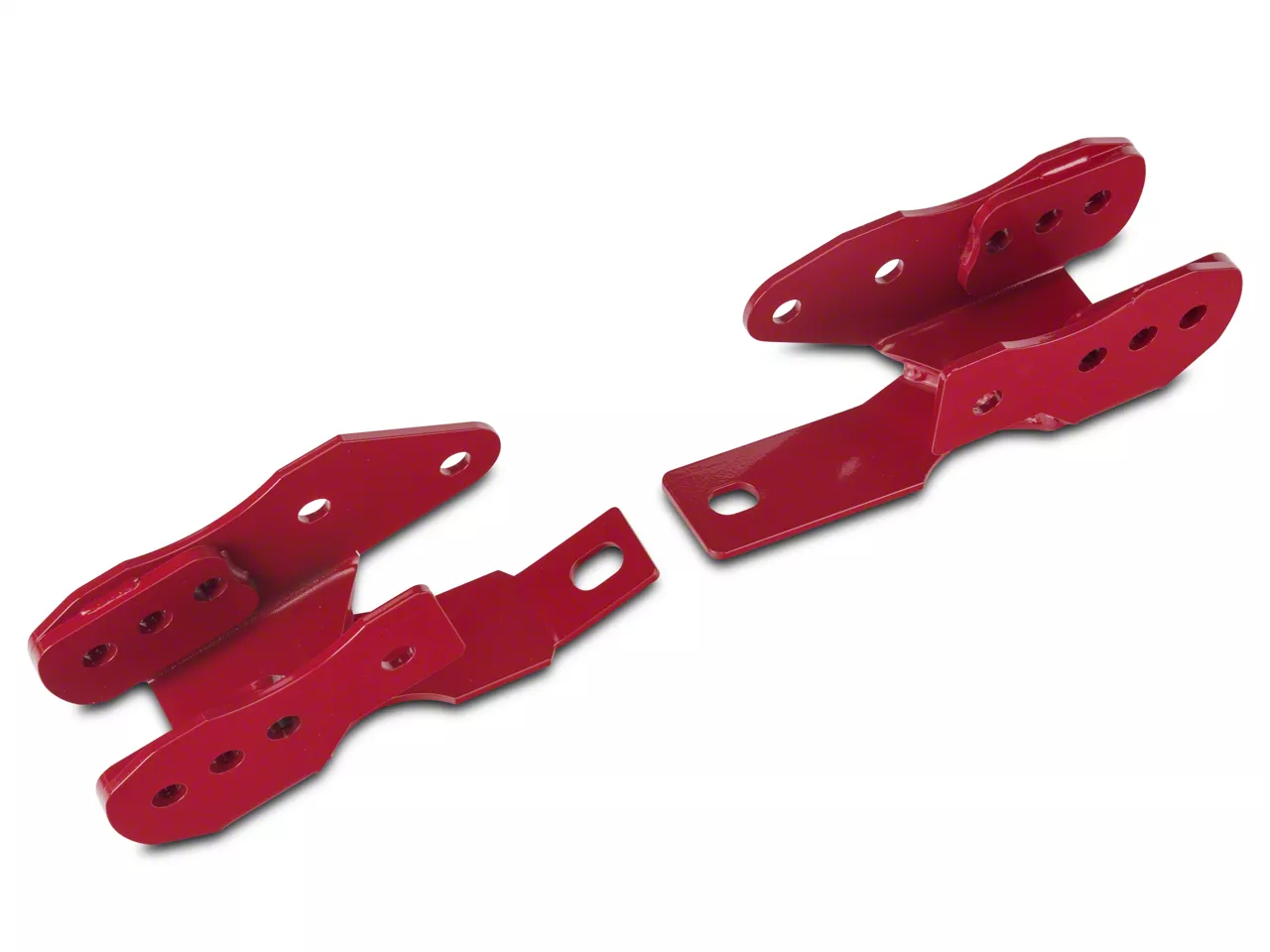 BMR Mustang BoltOn Rear Lower Control Arm Relocation Brackets; Red BMR