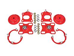 BMR Caster Camber Plates; Red (05-10 Mustang)