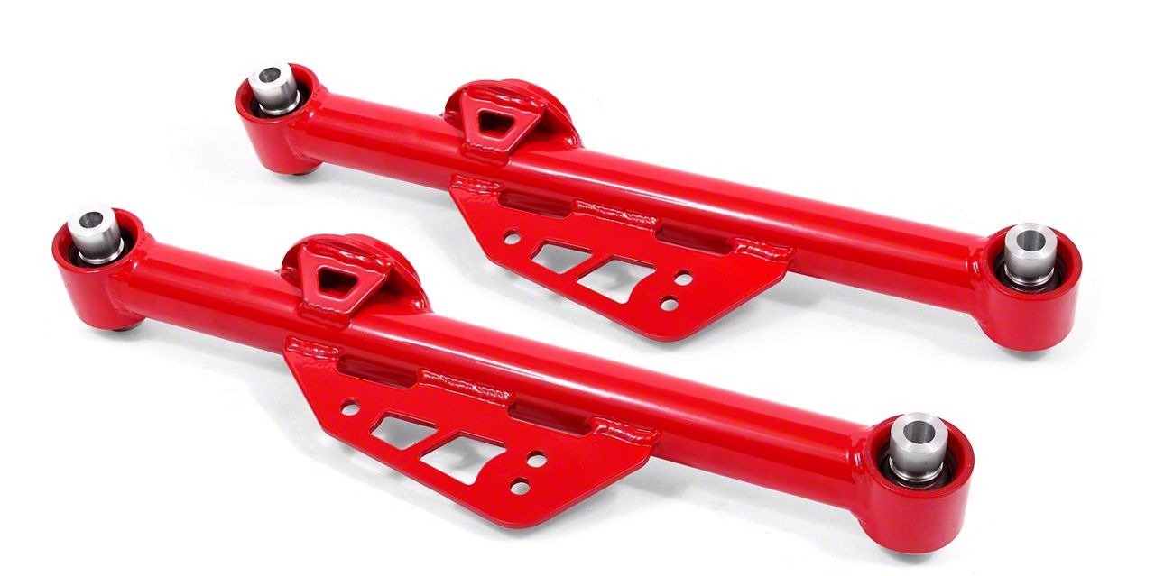 Bmr Mustang Non Adjustable Dom Rear Lower Control Arms Spherical Bearings Red Bmr Tca R