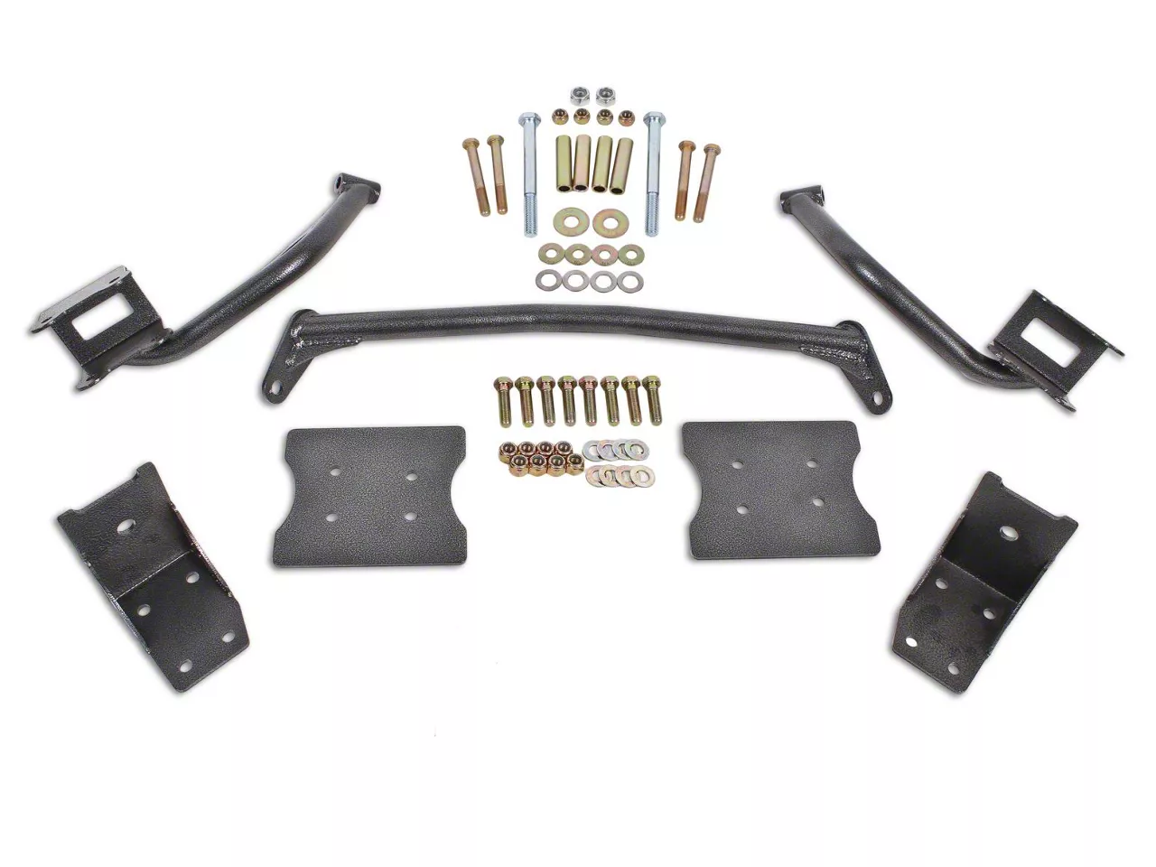 BMR Mustang Torque Box Reinforcement Plate Kit; Black Hammertone BMR ...