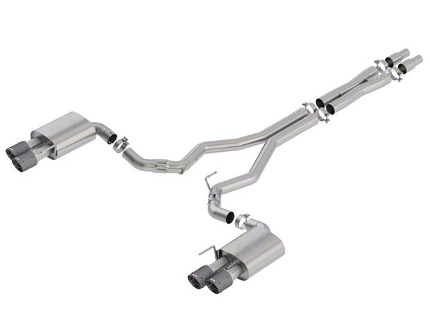 Borla Mustang ATAK Cat-Back Exhaust with Bright Carbon Fiber Tips ...