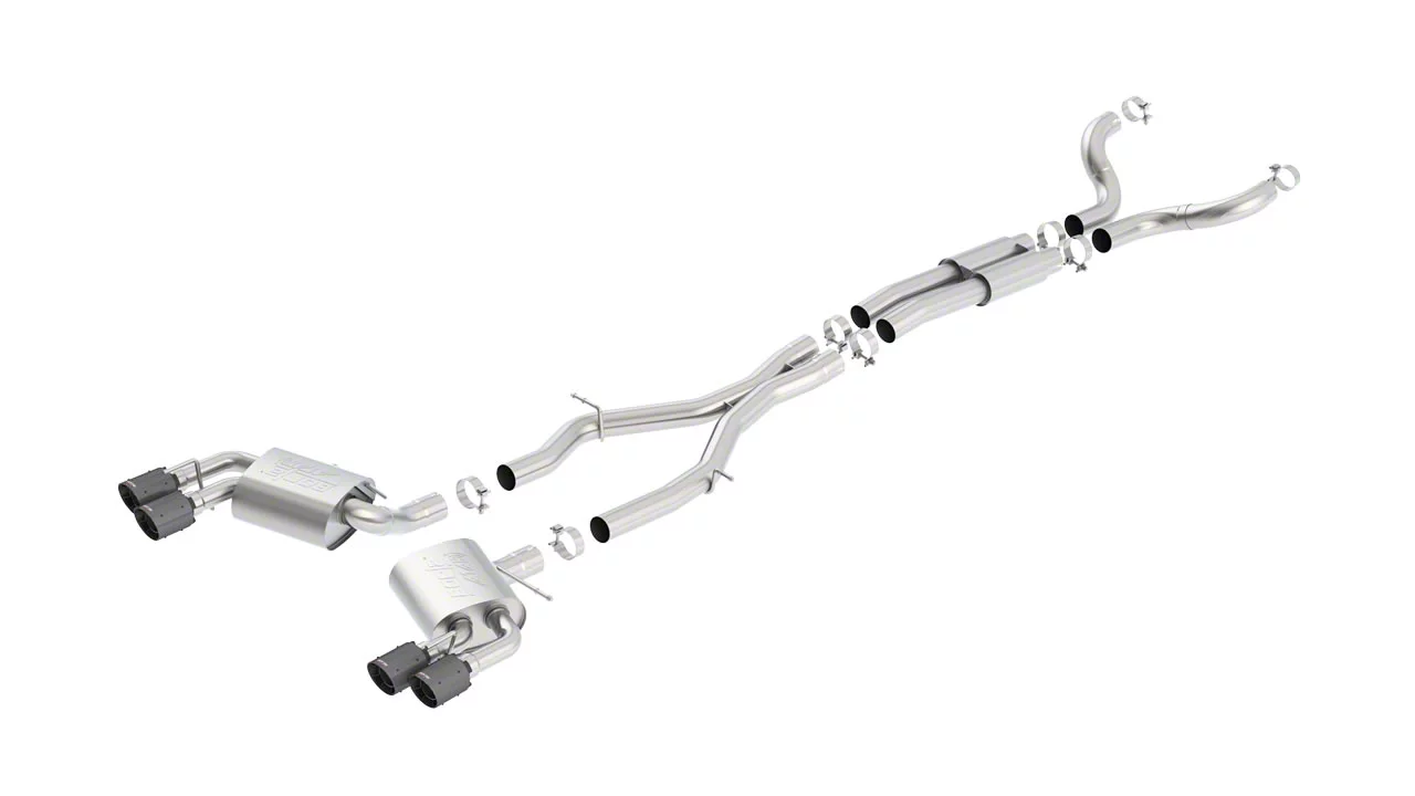 Borla ATAK 3 Cat-Back Exhaust with quad 5 Carbon Fiber tips