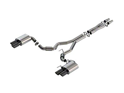 Borla ATAK Cat-Back Exhaust with Quad Black Chrome Tips (2024 Mustang GT Fastback w/o Active Exhaust)