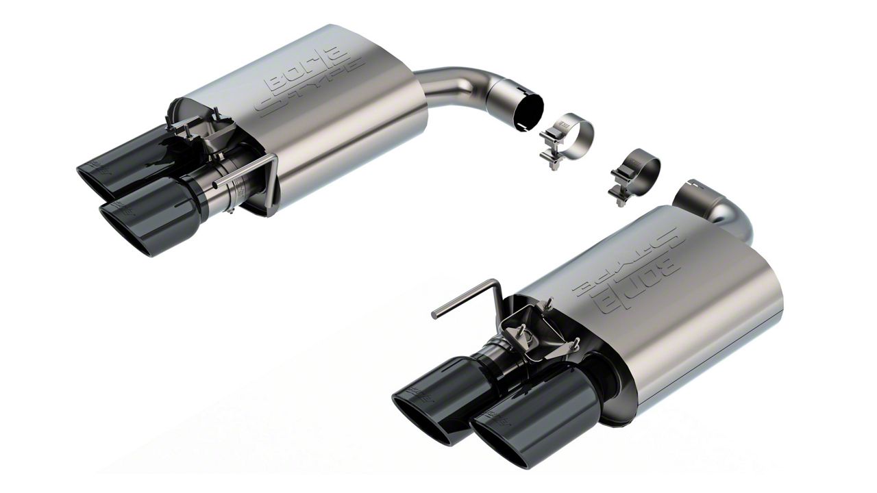 Borla Mustang S Type Axle Back Exhaust With Black Chrome Tips Bc Mustang Gt W