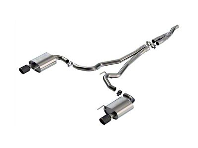 Borla S-Type Cat-Back Exhaust with Black Carbon Fiber Tips (2024 Mustang EcoBoost w/o Active Exhaust)