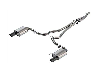 Borla S-Type Cat-Back Exhaust with Black Chrome Tips (2024 Mustang EcoBoost w/o Active Exhaust)