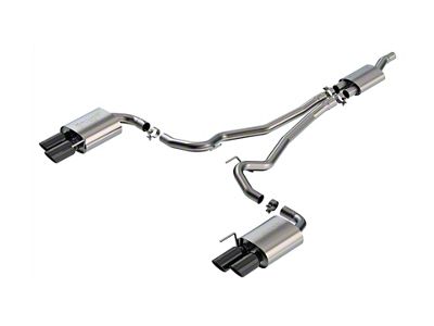 Borla S-Type Cat-Back Exhaust with Black Chrome Tips (24-25 Mustang EcoBoost w/o Active Exhaust)