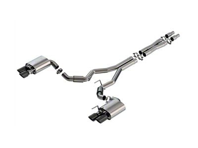 Borla S-Type Cat-Back Exhaust with Black Chrome Tips (2024 Mustang GT Fastback w/ Active Exhaust)