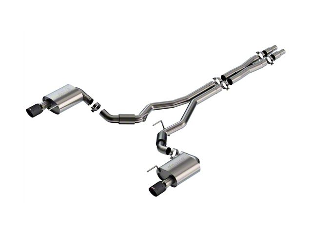 Borla S-Type Cat-Back Exhaust with Carbon Fiber Tips (2024 Mustang GT Fastback w/o Active Exhaust)