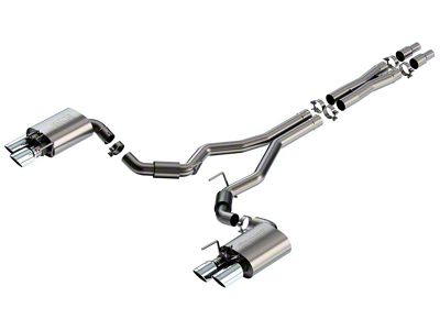 Borla S-Type Cat-Back Exhaust with Chrome Tips (2024 Mustang GT Fastback w/ Active Exhaust)