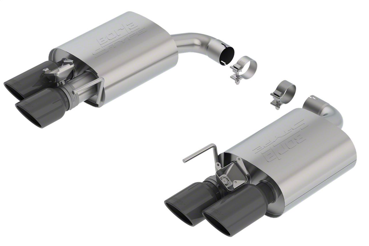 Borla S-Type Axle-Back Exhaust with Black Chrome Tips (18-23 Mustang GT w/ Active Exhaust)