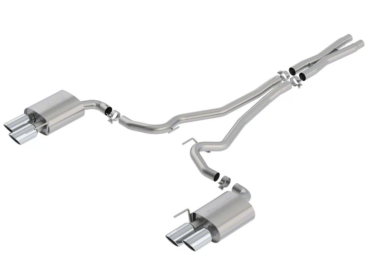 Borla Mustang S-Type Cat-Back Exhaust with Chrome Tips 140807 (18-23 ...