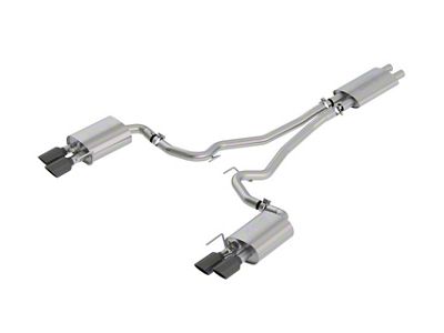 Borla Touring Cat-Back Exhaust with Black Chrome Tips; ECE Approved (18-23 Mustang GT w/ Active Exhaust)