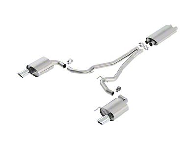Borla Touring Cat-Back Exhaust with Chrome Tips; EC-Type Approved (15-17 Mustang GT)