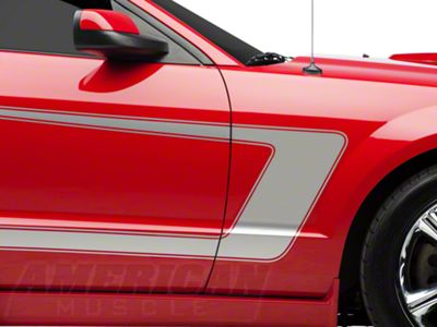 SEC10 Silver Boss C-Style Side Stripe (05-14 Mustang)