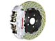 Brembo GT Series 8-Piston Front Big Brake Kit with 15-Inch 2-Piece Cross Drilled Rotors; Silver Calipers (08-14 Challenger SRT8)