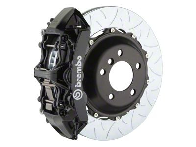 Brembo GT Series 6-Piston Front Big Brake Kit with 14-Inch 2-Piece Type 3 Slotted Rotors; Black Calipers (11-23 5.7L HEMI, V6 Charger)