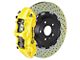 Brembo GT Series 6-Piston Front Big Brake Kit with 15-Inch 2-Piece Cross Drilled Rotors; Yellow Calipers (11-23 5.7L HEMI Charger)