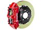 Brembo GT Series 6-Piston Front Big Brake Kit with 14-Inch 2-Piece Type 1 Slotted Rotors; Red Calipers (05-14 Mustang GT w/o Performance Pack, V6)