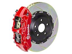 Brembo GT Series 6-Piston Front Big Brake Kit with 15-Inch 2-Piece Type 1 Slotted Rotors; Red Calipers (15-23 Mustang GT, EcoBoost, V6)