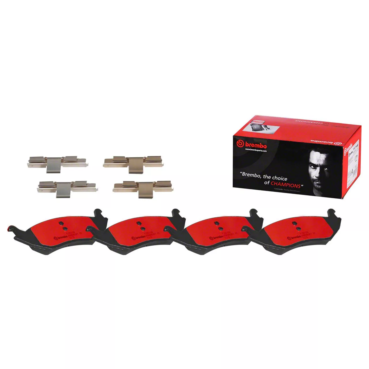 Brembo Mustang NAO Ceramic Brake Pads; Front Pair P24229N (15-23 ...