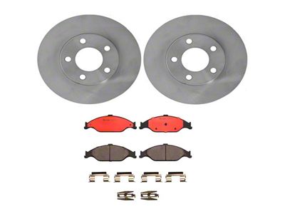 Brembo Vented Brake Rotor and Pad Kit; Front (99-04 Mustang GT, V6)