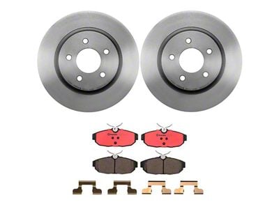 Brembo Vented Brake Rotor and Pad Kit; Rear (05-10 Mustang; 11-12 Mustang GT500)