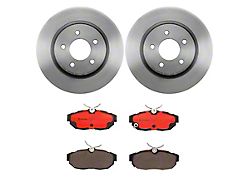 Brembo Vented Brake Rotor and Pad Kit; Rear (11-14 Mustang GT w/o Performance Pack, V6)