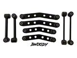 Bwoody Performance Non-Adjustable Suspension Package with Poly Bushings and Grease Fittings; Wrinkle Black (06-23 RWD Charger, Excluding SRT Hellcat)