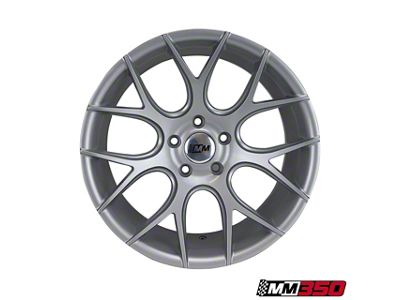 CA MM350 Silver Wheel; Rear Only; 18x9; 30mm Offset (10-14 Mustang)