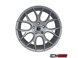 CA MM350 Silver Wheel; Rear Only; 18x9; 30mm Offset (79-93 Mustang w/ 5-Lug Conversion)