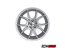 CA MM500 Silver Wheel; Rear Only; 18x9; 30mm Offset (94-98 Mustang)