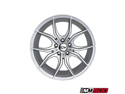 CA MM500 Silver Wheel; Rear Only; 18x9; 30mm Offset (94-98 Mustang)