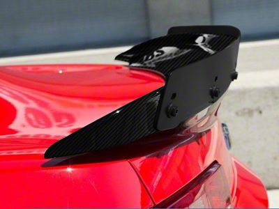 CA ZL1 Style Rear Spoiler with Wickerbill Insert; Hydro Carbon Fiber (10-15 Camaro)