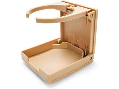 Adjustable Passenger Side Drink Holder; Tan (Universal; Some Adaptation May Be Required)