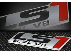 Aluminum Billet Emblem; LS1 5.7L V8 (Universal; Some Adaptation May Be Required)