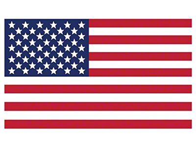 CA American Flag Vinyl Decal (Universal; Some Adaptation May Be Required)