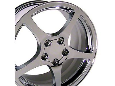 CA C5 Style Chrome Wheel; 18x9.5; 65mm Offset (97-04 Corvette C5 Base)