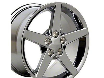 CA C6 Style Chrome Wheel; 18x9.5; 58mm Offset (97-04 Corvette C5 Base)