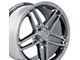 CA C6 Z06 Style Chrome Wheel; Front Only; 17x9.5; 54mm Offset (97-04 Corvette C5)