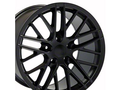 CA C6 ZR1 Style Satin Black Wheel; Front Only; 18x8.5; 56mm Offset (05-13 Corvette C6)