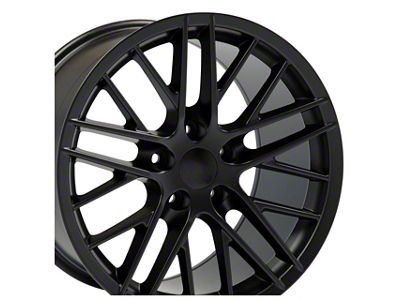 CA C6 ZR1 Style Satin Black Wheel; Front Only; 18x8.5; 56mm Offset (05-13 Corvette C6)